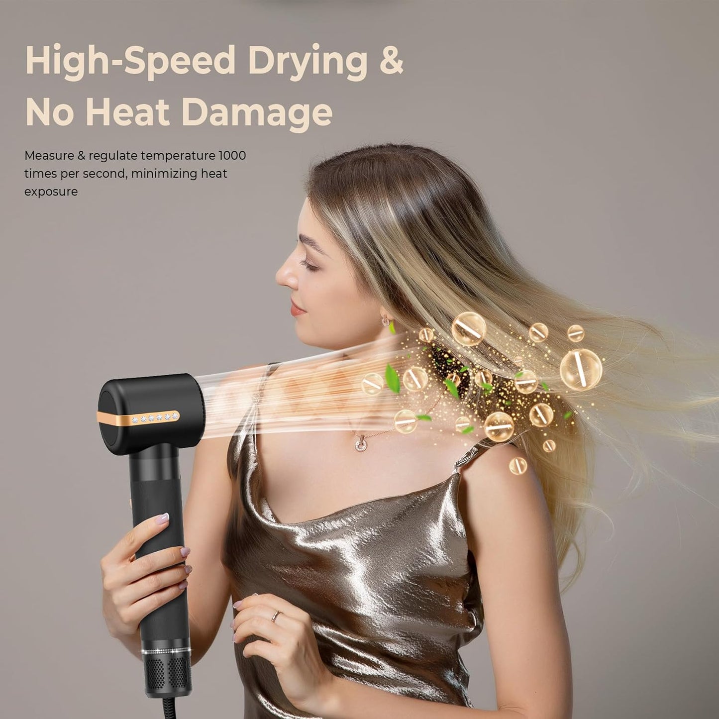 7 in ONE Hair Dryer Brush, Powerful Blow Dryer Brush with Auto- Wrap Curler, Detachable Fast Drying, Volumizing, Curling, Straightening, Ionic Hair Dryer with Diffuser, Hair Styling Tools 100-120V