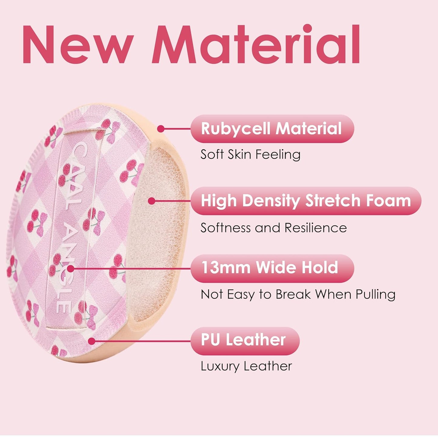 5Pcs Cherry Pink Makeup Sponge For Foundation Concealer And Powder, latex free Blender Sponge For Natural And Easy Makeup Soft Long-lasting And Beginner-friendly, Medium