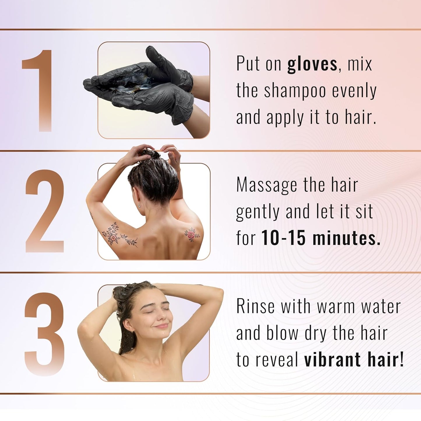 Herbishh Natural Hair Color Shampoo for Gray Hair - Argan Hair Mask, Travel Size, Long-Lasting Color, Ammonia-Free, 10 Pack + 1 Pack (Dark Brown)