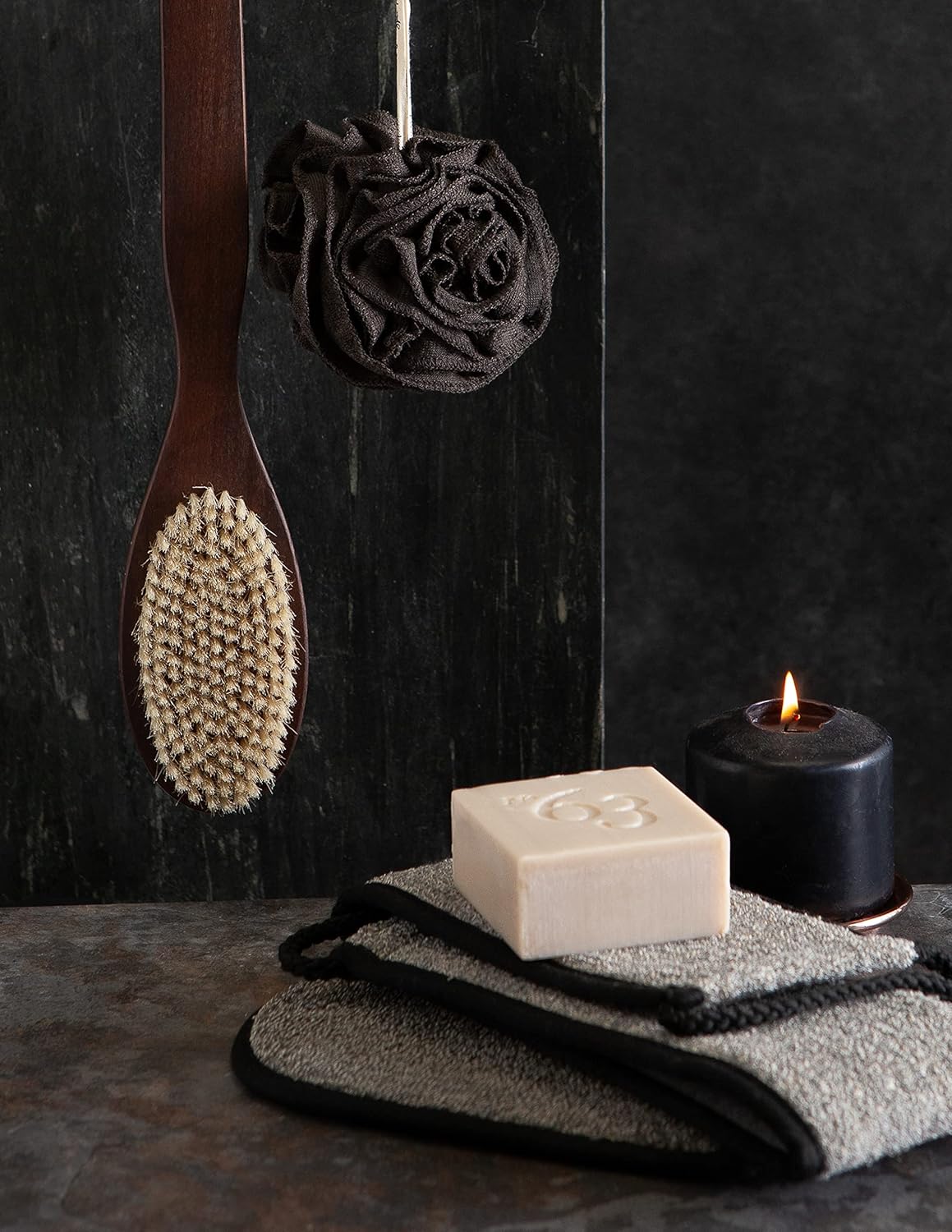 Urbana Spa Prive Men's Bamboo Charcoal Collection, Body Brush