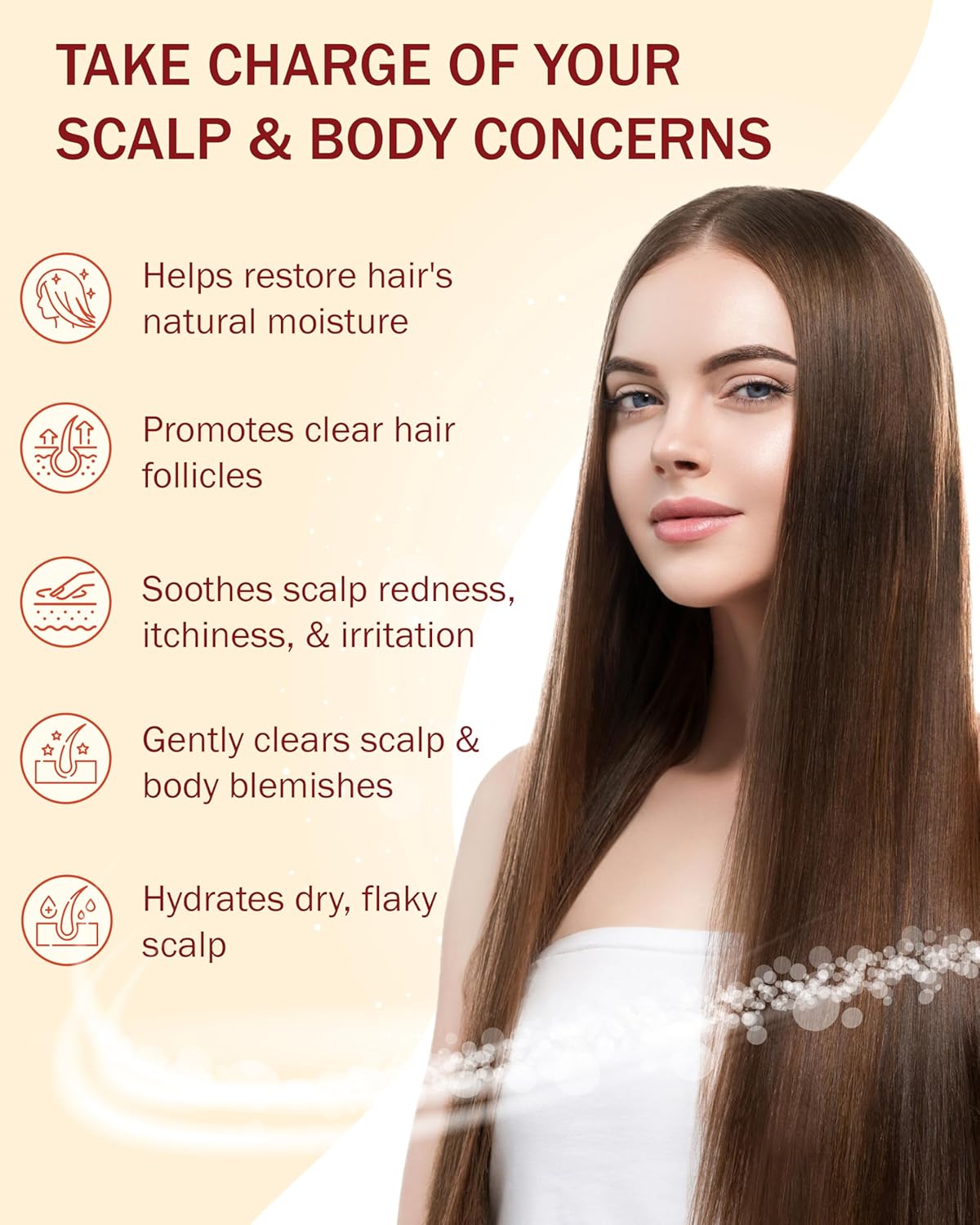 Folliculitis Treatment Shampoo with 3% BHA, Salicylic Acid, Tea Tree Oil & Chamomile Extracts - Anti Itch Shampoo for women & men with Irritated Flaky Scalp Treatment, Made in USA by e70, 8 fl oz