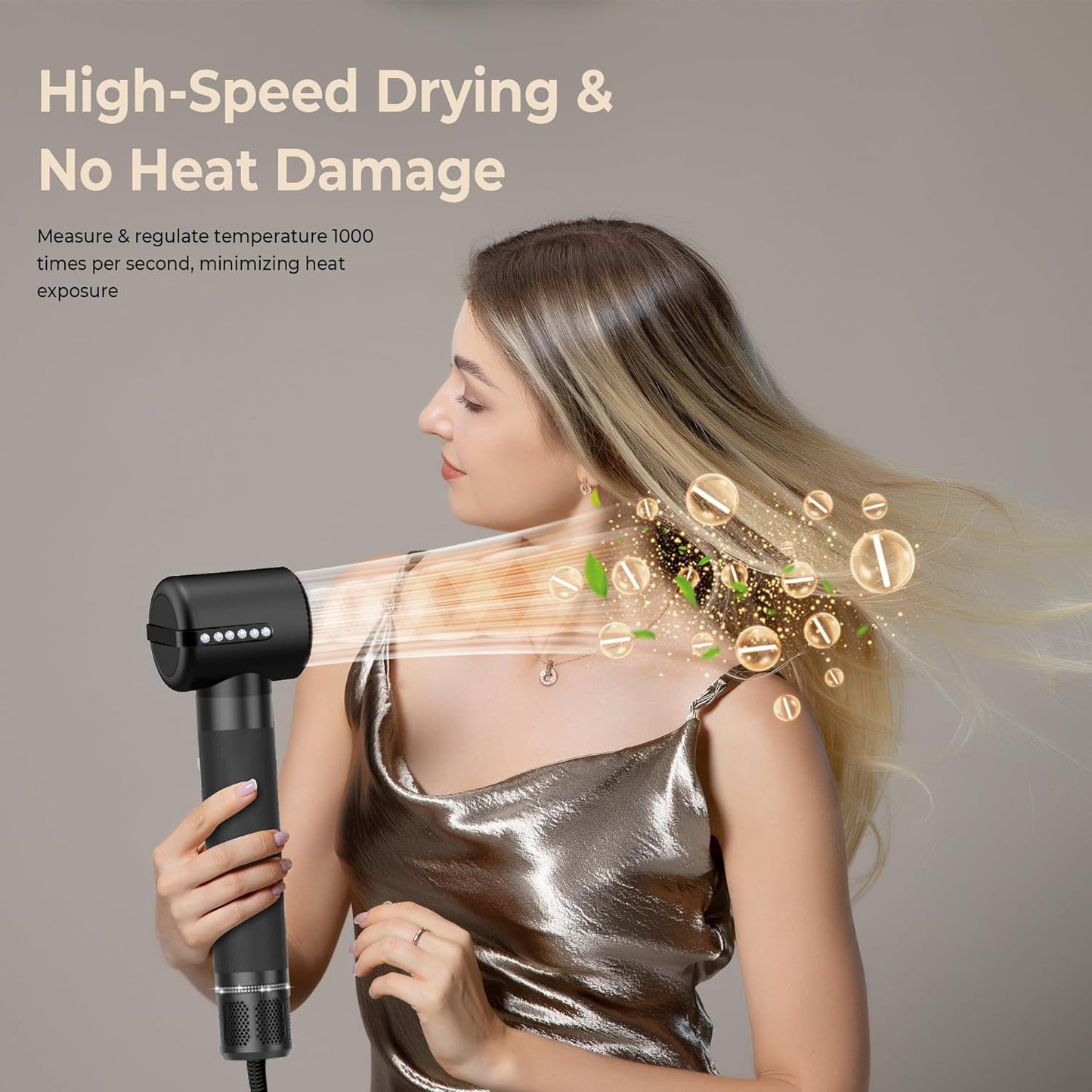 7 in ONE Hair Dryer Brush, Powerful Blow Dryer Brush with Auto- Wrap Curler, Detachable Fast Drying, Volumizing, Curling, Straightening, Ionic Hair Dryer with Diffuser, Hair Styling Tools 100-120V