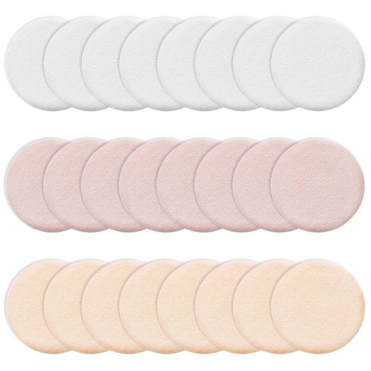 24Pcs Powder Puff Cotton Round Makeup Puff Pads with Strap Face Powder Puffs for Loose and Foundation Cosmetics Sponge Powder Puffs