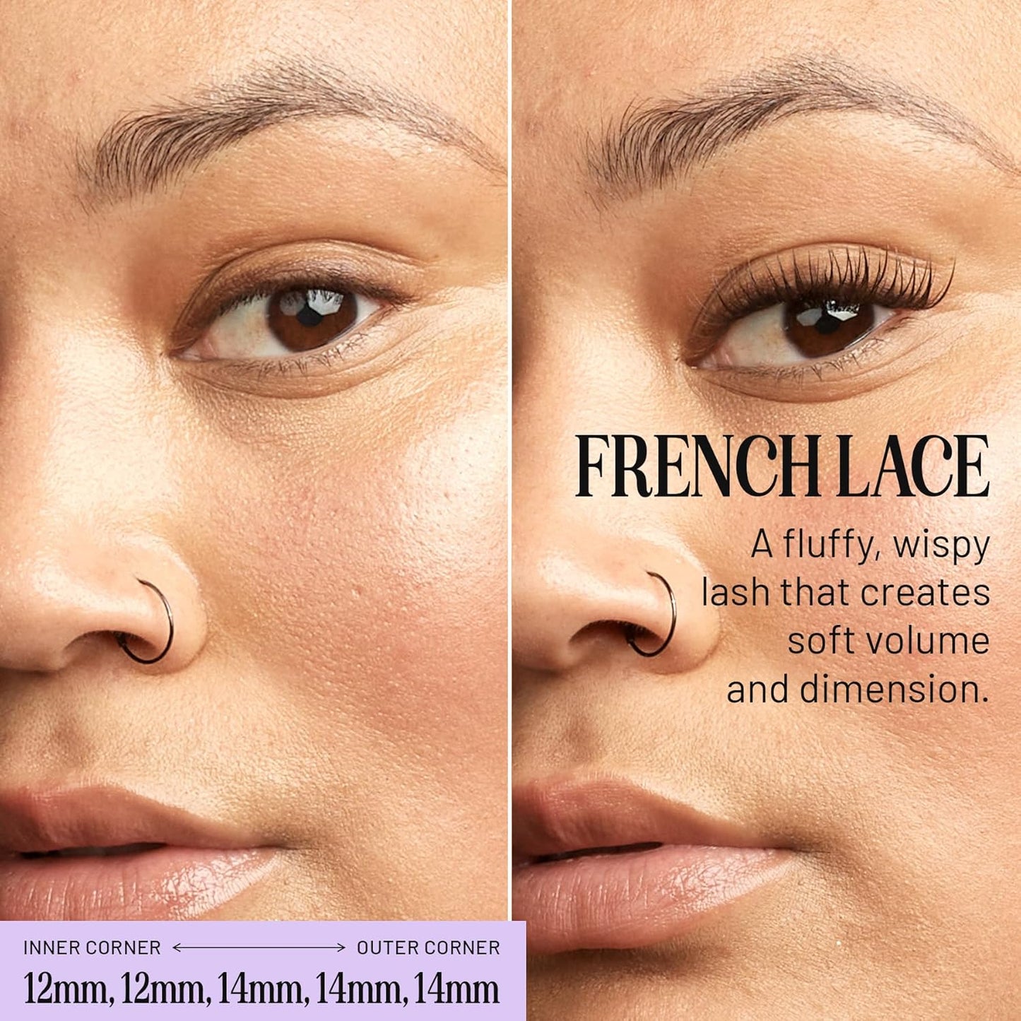 Lilac St - French Lace Glamorous Faux Eyelash Clusters (12mm) - Delicate & Wispy - DIY Lash Extension Wisps - Lightweight & Lifelike - Korean Silk - Lasts 10 Days - Cruelty Free, Vegan - 10 Lashes