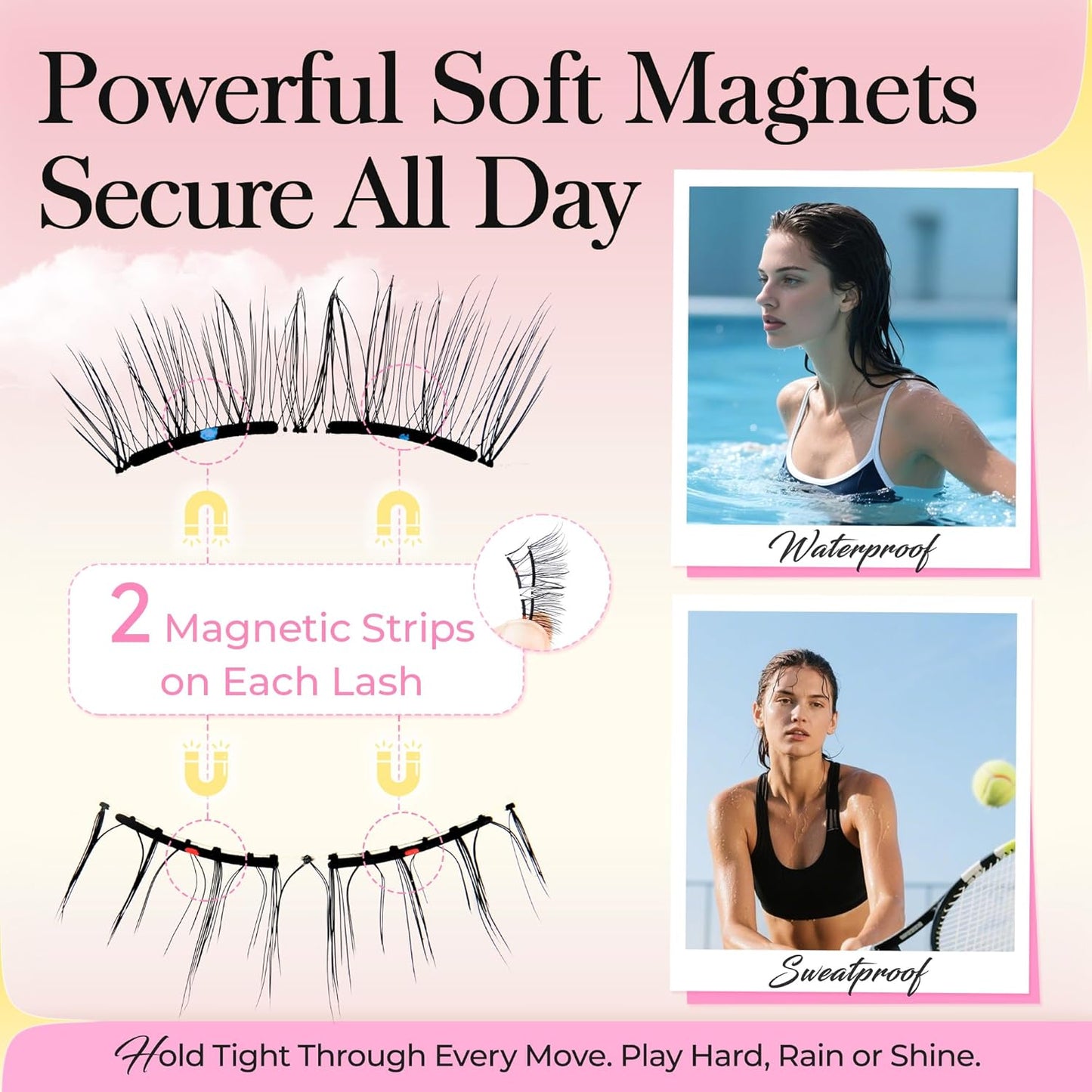 Bepholan Soft Magnetic Eyelashes with Applicator Reusable Upgrade Magnetic Lashes Natural Look No Glue Needed Easy to Wear and Remove(RC25)