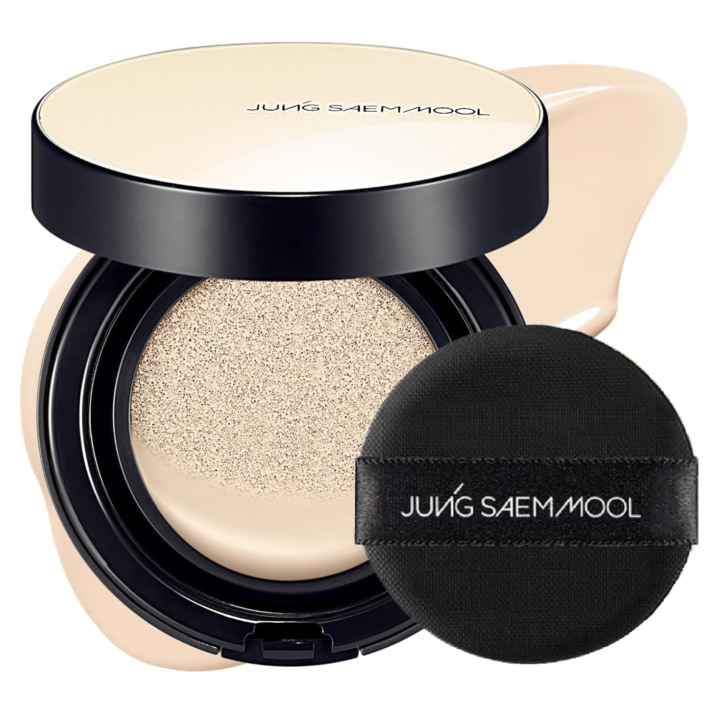 JUNG SAEM MOOL Essential Skin Nuder Cushion 13W Fair Ivory 0.49 Fl Oz, No Refill, Natural Radiant Finish Cushion Foundation with Buildable Coverage, Lightweight Texture, Korean Foundation Makeup