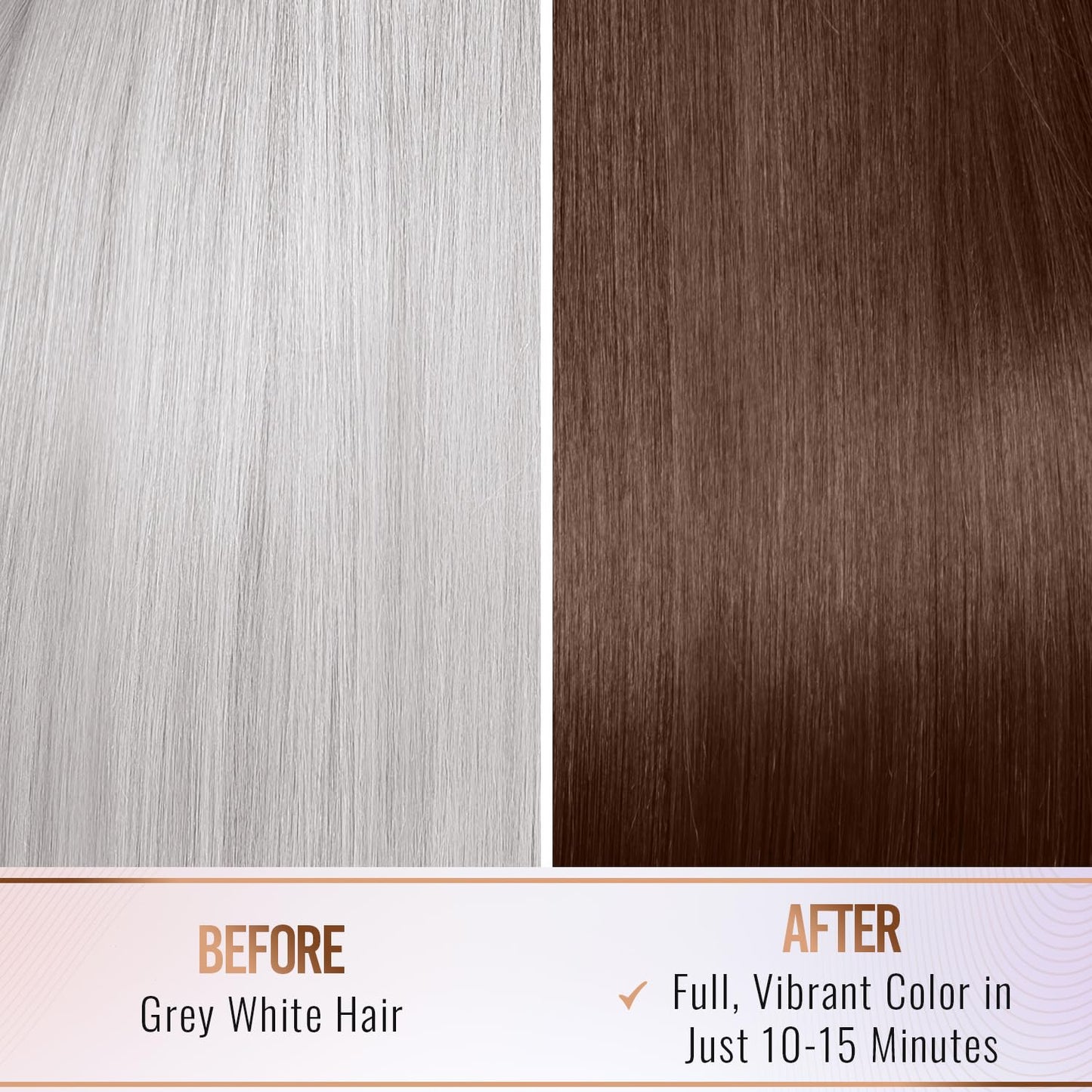 Herbishh Gray Hair Color Shampoo - Natural Argan Mask for Long-Lasting Color in Minutes - Travel Size, 10 Pack + 1 Pack, Ammonia-Free (Chestnut Brown)