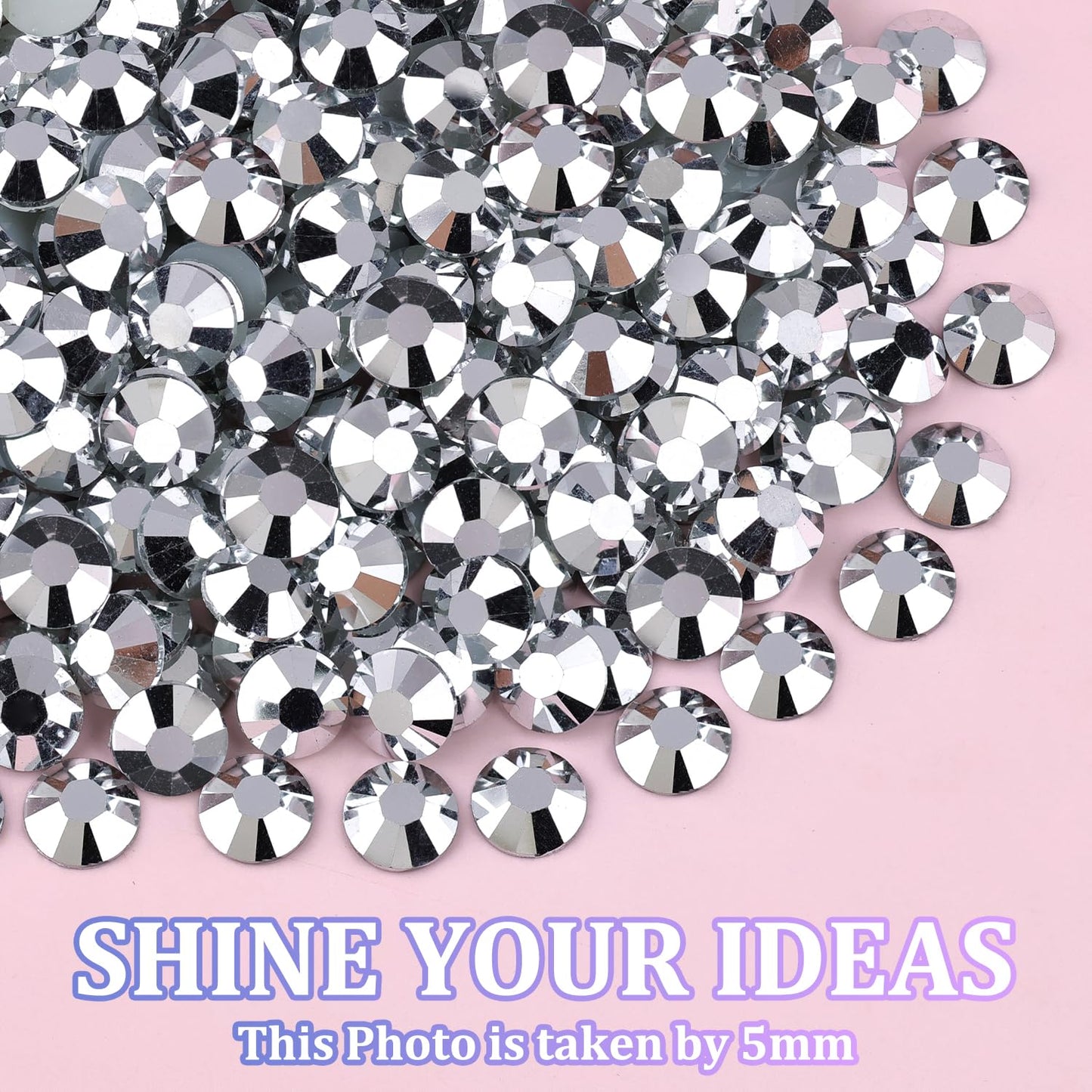 25000Pcs Resin Rhinestones with Tweezers for Crafting, Silver 2-6mm Mixed Sizes Non Hotfix Flatback Gems, Bedazzling Crystal for DIY Craft Clothing Mugs Tumblers Shoes Fabric Decor Nail Art