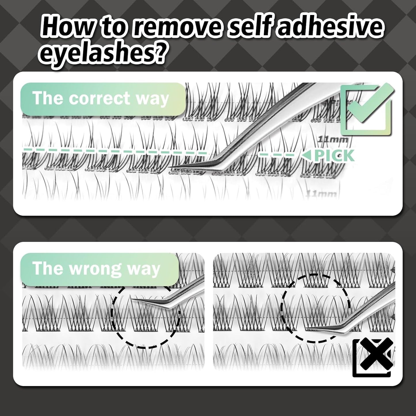 Self Adhesive Eyelashes, 156 Pcs Self Adhesive Eyelash Clusters, No Glue Needed, Invisible Band Lash Clusters - Longer Lasting, No Sticky Residue Pre Glued Eyelashes (Natural-Invisible Band)