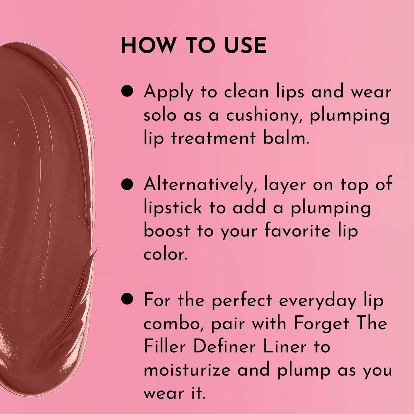 Lawless Forget the Filler Lip Plumping Line Smoothing Tinted Balm - Sweetie - Premium Tinted Lip Balm with Natural Ingredients to Plump and Smooth Lips for a Firmer, Fuller Look - 0.09 oz