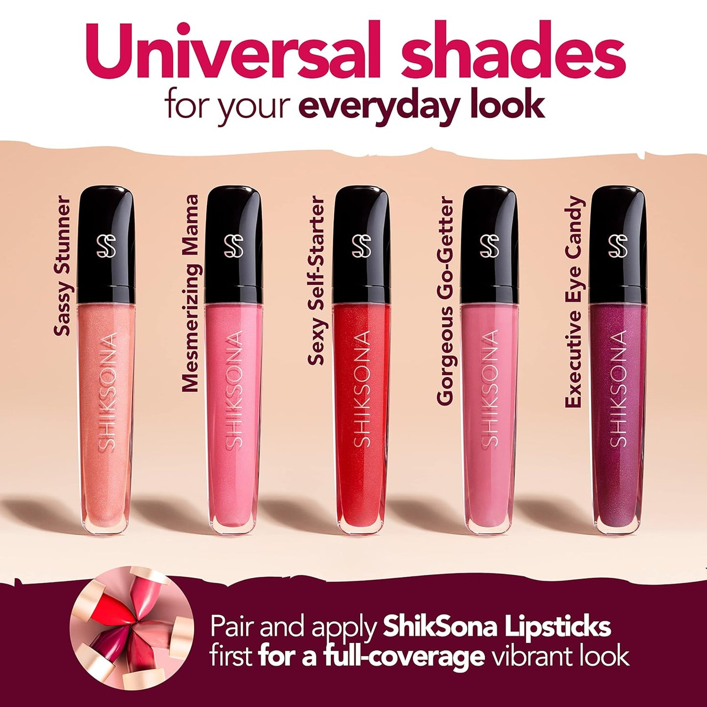 High Shine Lip Gloss | Hydrating, Vegan, High Pigment, Non-Sticky Lipgloss in a Timeless, Universal Color | Gorgeous Go-Getter (Bold Pink)