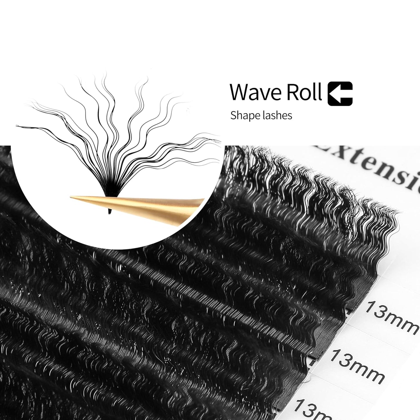 Wool Curly Eyelash Extensions 0.07mm D Curl Mix 8-15mm Easy Fan Lashes Premade Fans Volume Lashes Matte Black Crisscross