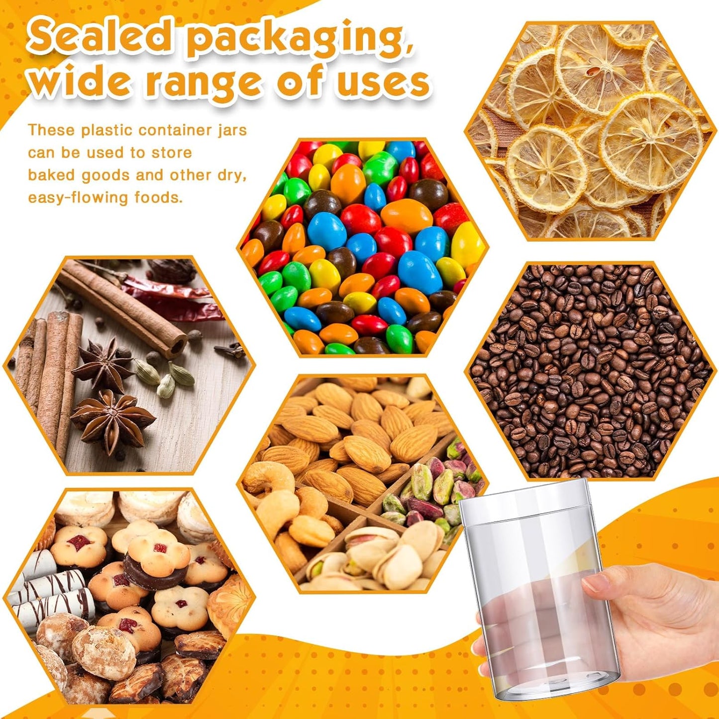 SATINIOR 100 Pcs Plastic Jars with Lids Small Containers Lids Wide Mouth Small Plastic Containers for Lotion Cream Rhinestones Body Butters Travel Storage(8 oz,White)