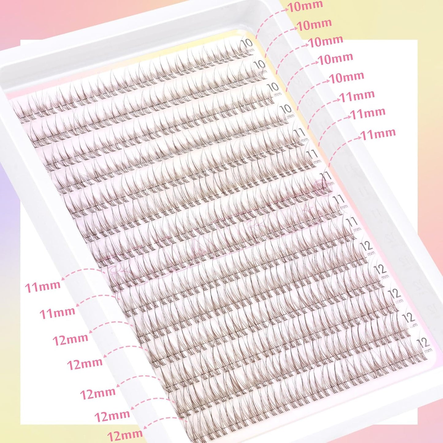 Brown Lash Clusters Wispy Eyelash Clusters Eyelash Extensions Natural Cluster Lash Extensions 168pcs CD-Curly DIY Individual Lashes