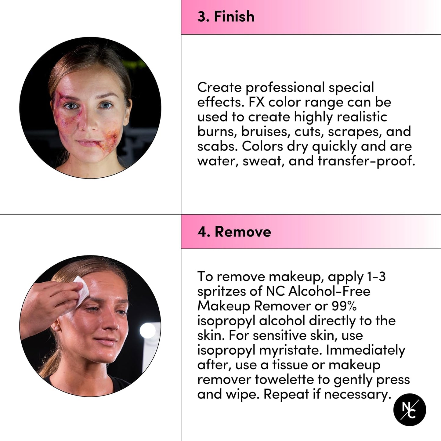 FX Alcohol-Activated 12 Colors Makeup Palette, Highly Pigmented Professional Makeup for the Stage, Film, Costumes, Cosplay, SFX, Performance Arts