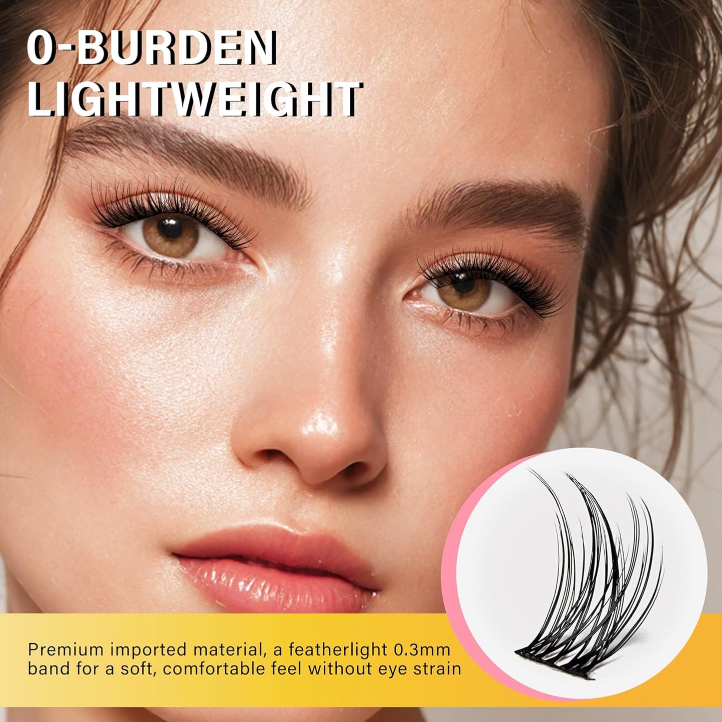 Lash Clusters 8-16mm, False Eyelashes 132pcs, Cluster Eyelash Extensions Matte Black Soft, Diy Lash Extensions D Curl Natural Lash Clusters Faux Mink Lashes Wispy（Pure,132pcs,0.07,D,8-16MIX)