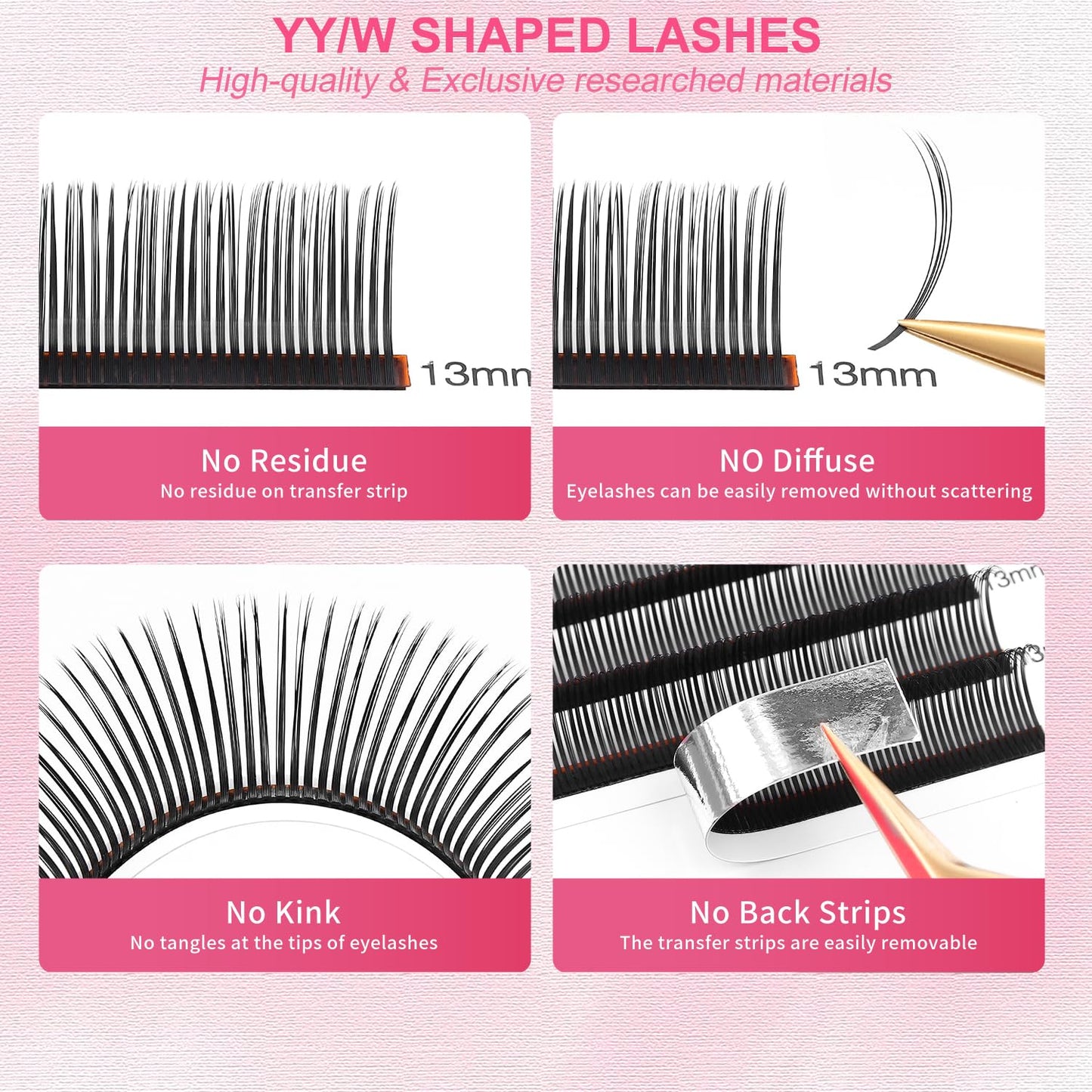 5D Flower Lash Extensions Spikes Lashes 0.07 Matte Black D Curl Lashes 14mm Volume Eyelash Extension Lash Trays Professional Use(5D Flower,0.07-D,14mm)