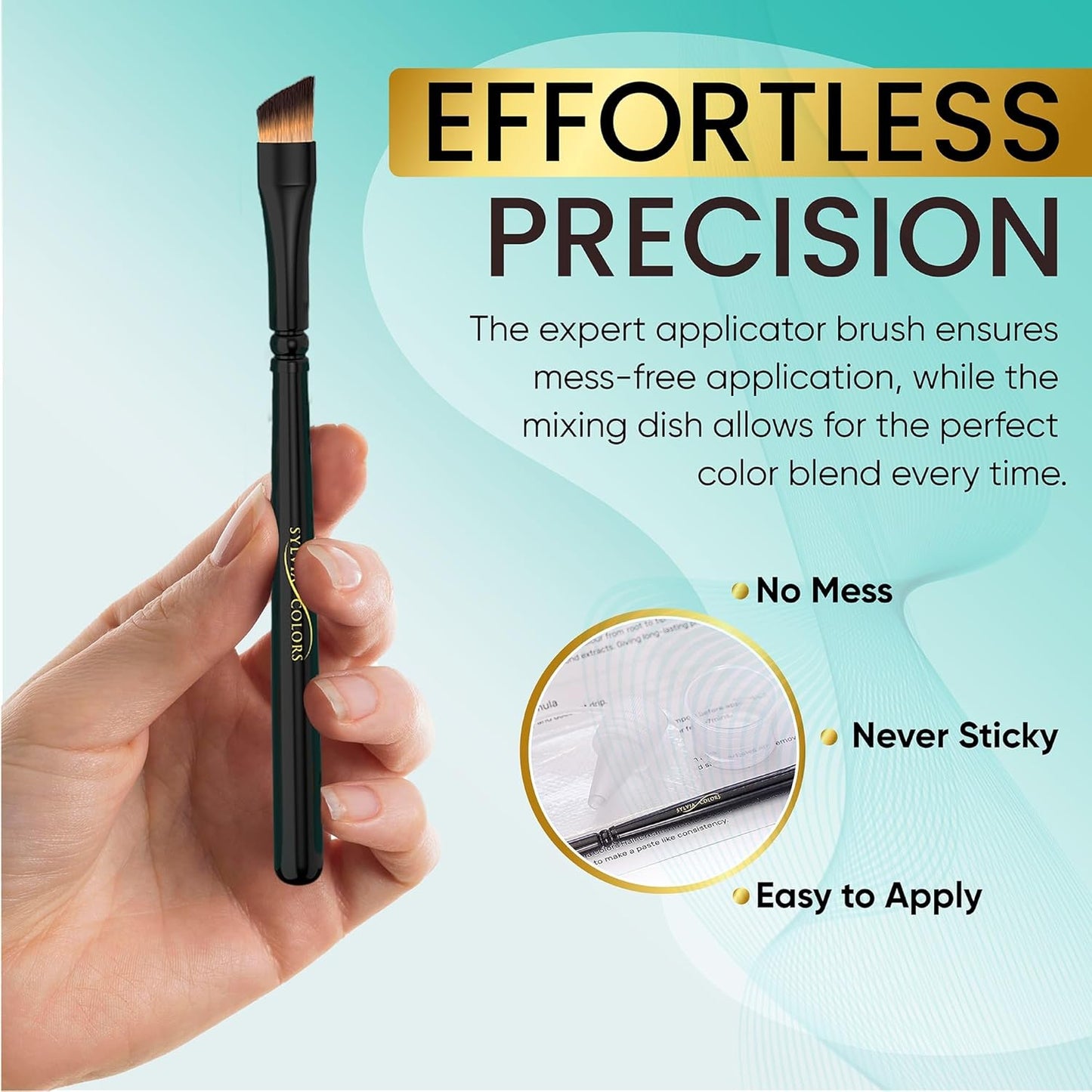 Professional Tint Kit Semi-Permanent 40 Applications Lasts 4-6 Weeks Spot Coloring Set WaterprooF (Black, 25 ML)