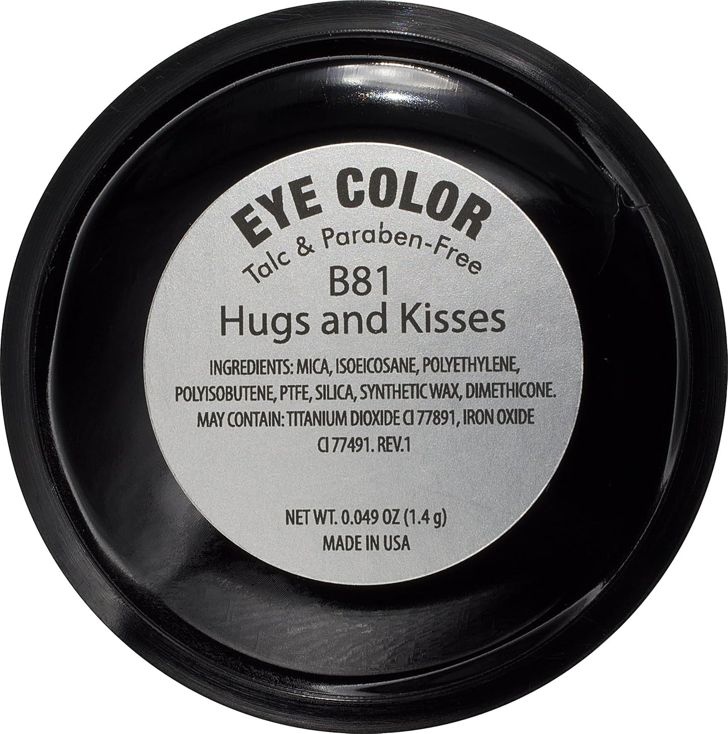 Hugs and Kisses Shimmering Muted Baby Cool Toned Pink Satin Pressed Powder Single Vegan Eyeshadow; Talc, Paraben & Cruelty Free