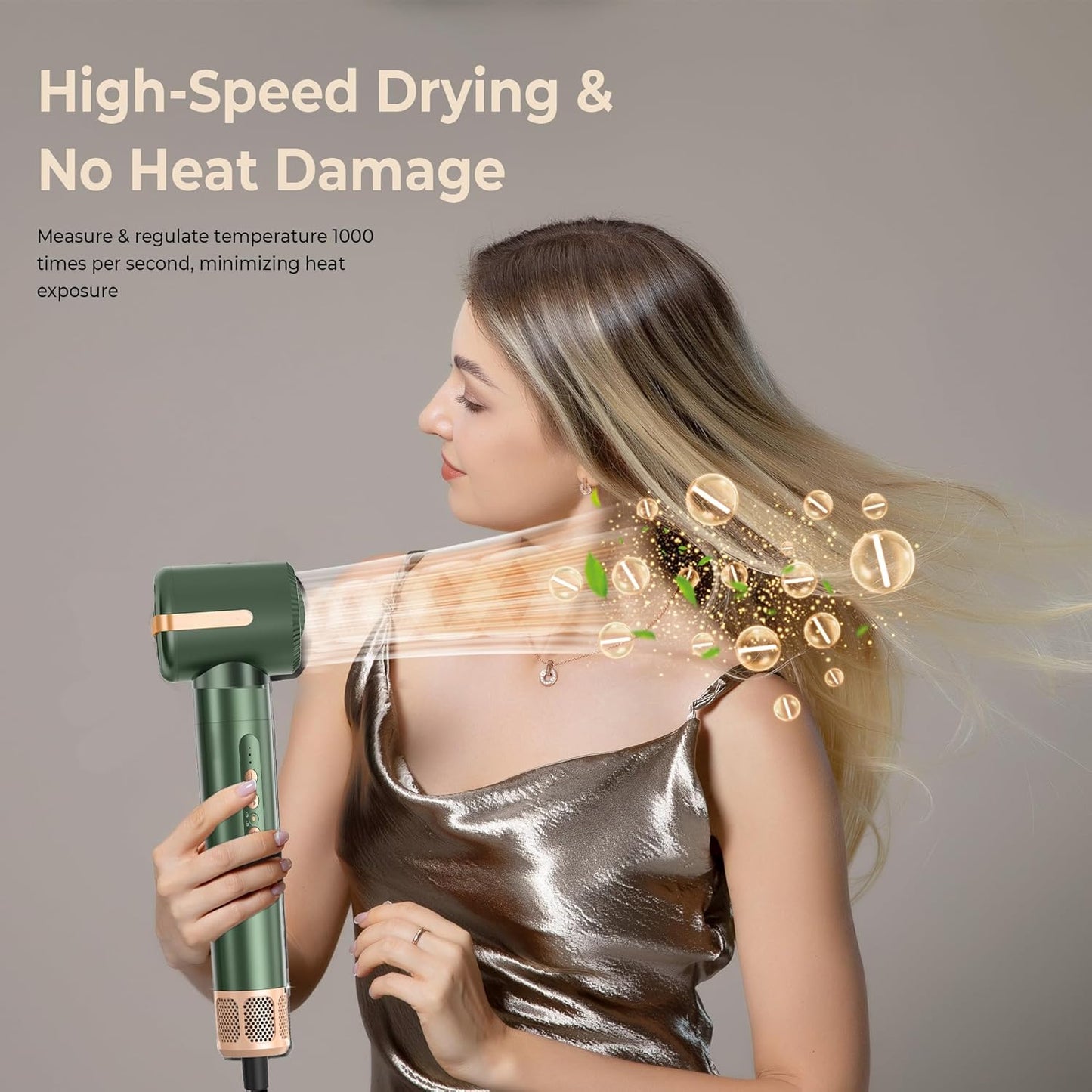 7 in ONE Hair Dryer Brush, Powerful Blow Dryer Brush with Auto- Wrap Curler, Detachable Fast Drying, Volumizing, Curling, Straightening, Ionic Hair Dryer with Diffuser, Hair Styling Tools 100-120V