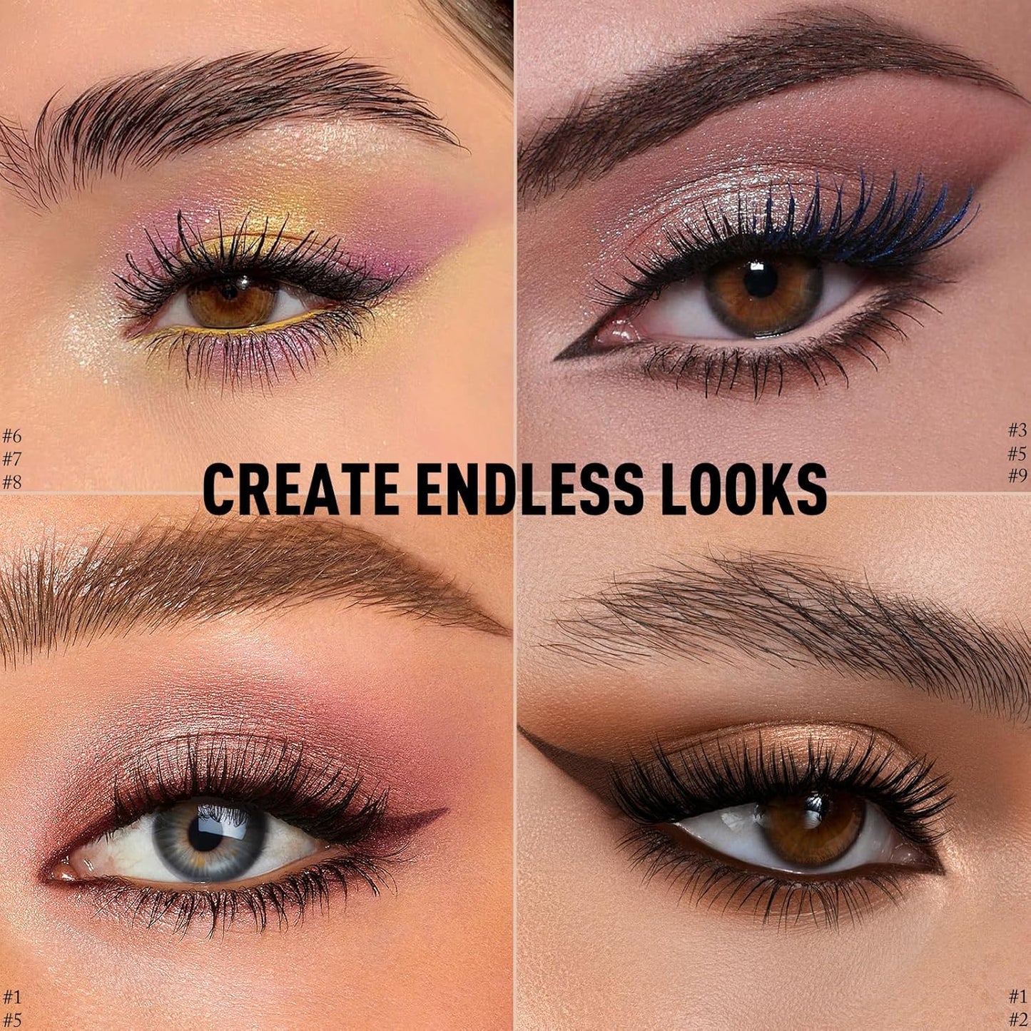 Shimmer Eye Shadow Stick, Cream Eyeshadow Stick Long-Lasting Crease-Proof Blendable Eye Brightener Pencil Multi-use for Eyeliner Highlighter Smooth Cream to Powder Eyes Crayon Makeup, 8 FANCY