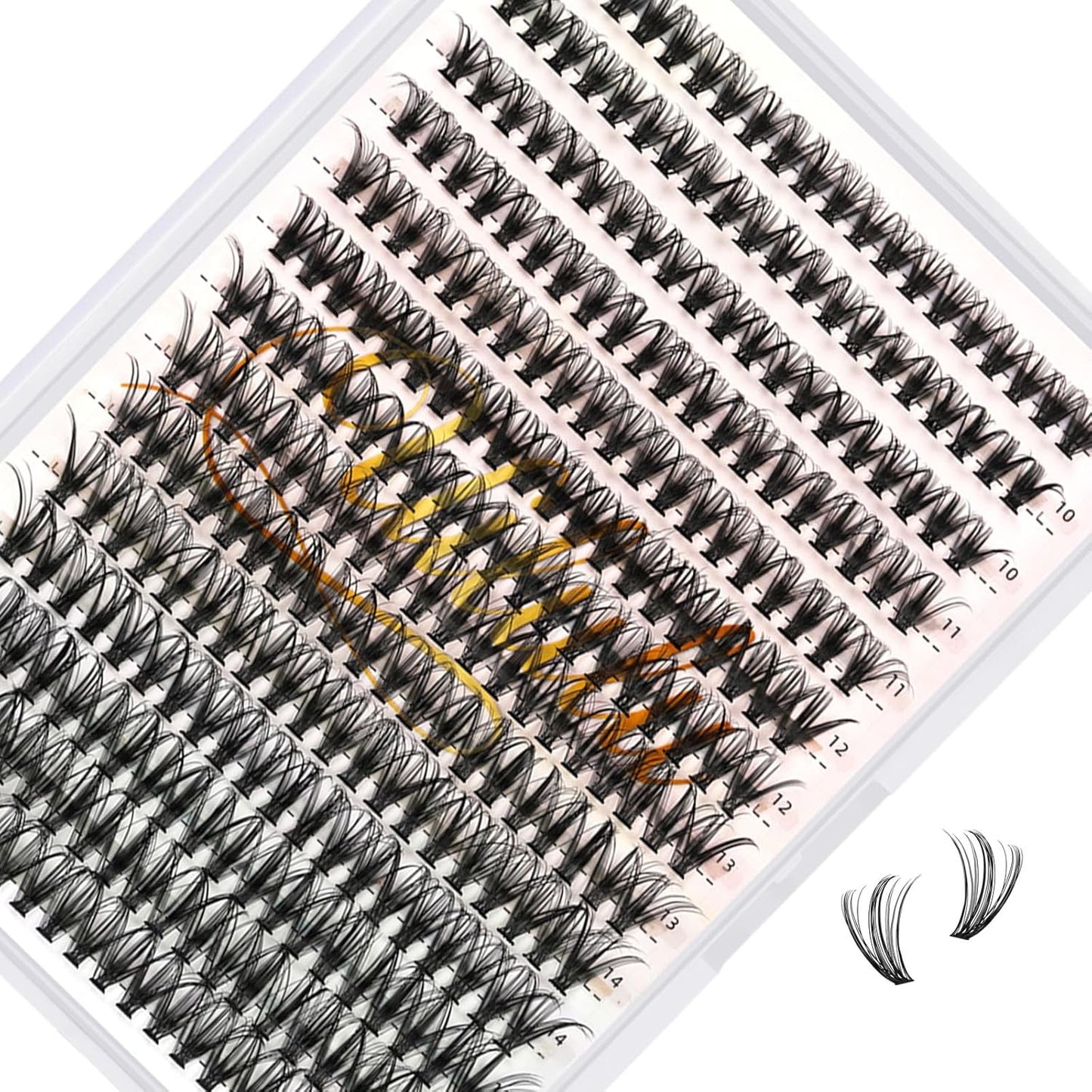 Lash Clusters Individual Lashes D Curl 30D 0.07D 9-16 MIX 280 Clusters Lashes DIY Lash Extensions at Home False Lashes Wispy Eye Lash Clusters(30D, 9-16 mix)