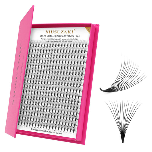 Premade Fans Eyelash Extensions 14D Volume Lash Extensions 0.03 Thickness Eyelash Extension D Curl Premade Lash Fans Mix 9-16mm Fluffy Soft Handmade Lash Fan(14D-0.03-D,9-16mm)