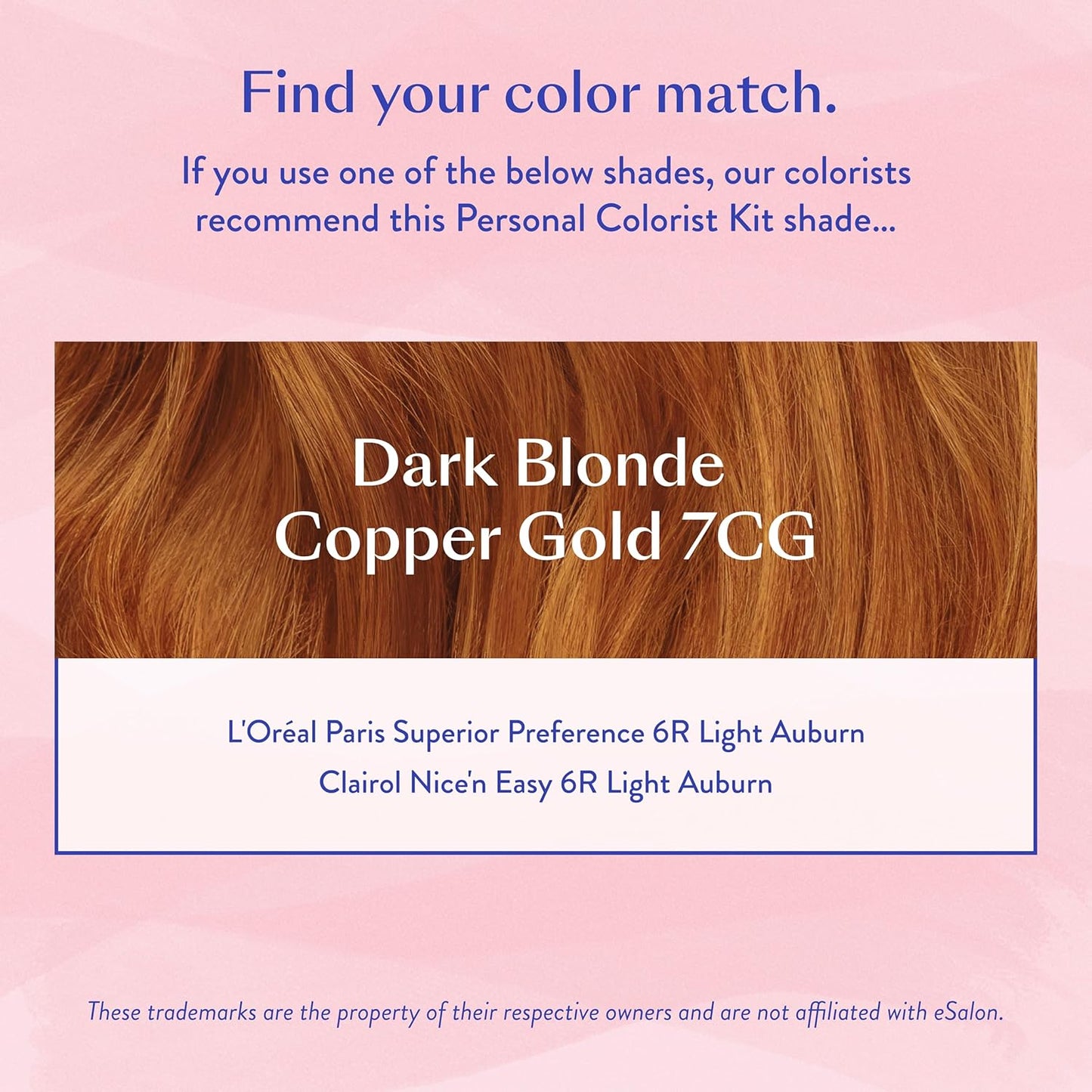 eSalon Permanent Hair Color & Hair Dye Complete Kit - Dark Blonde Copper Gold - Personal Colorist Kit for Up To 100% Gray Coverage for All Hair Types - Professional-Grade Ammonia-Free Hair Dye