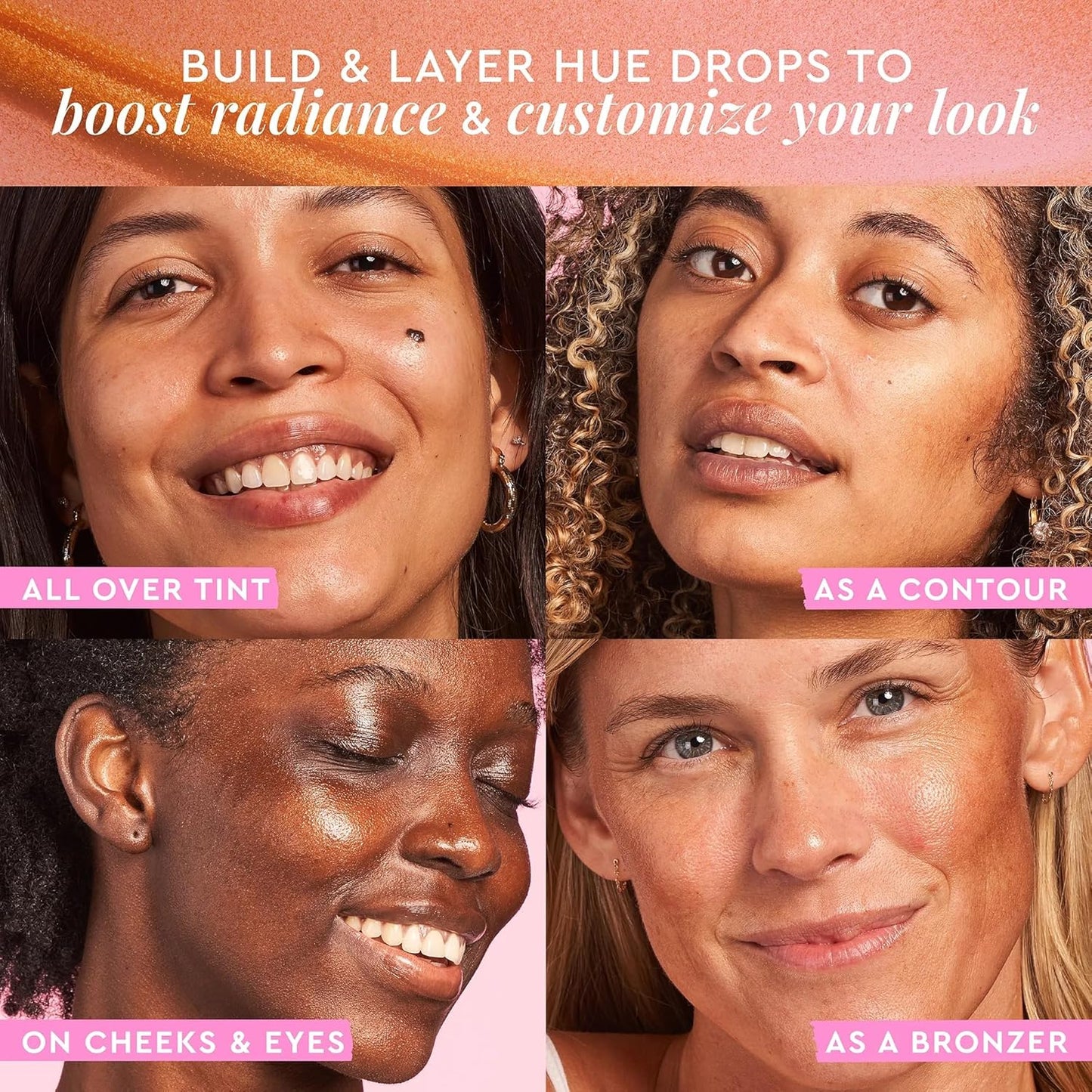 Glow Recipe Hue Drops - Mini Tinted Face Serum - Bronzing Drops to Brighten & Hydrate - Skincare Makeup Primer & Liquid Highlighter to Blur Pores for a Radiant, Even Skin Tone - Sun Glow (15ml)