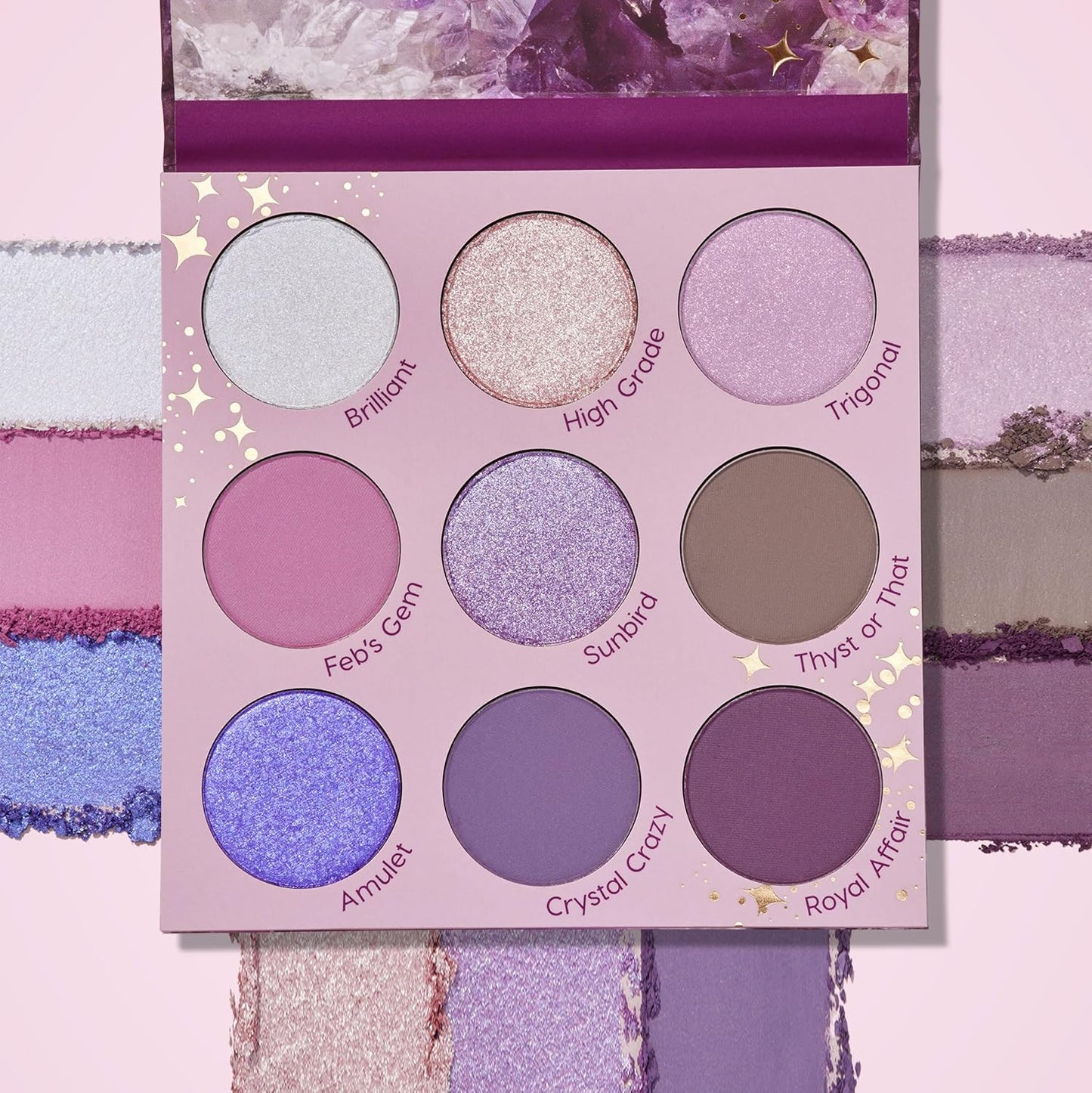 ColourPop All Amethyst Eyeshadow Palette - Metallic Opalescent with Duo Chrome Finishes - High-Pigment Eye Makeup with a Long-Wearing Formula (0.3 oz)