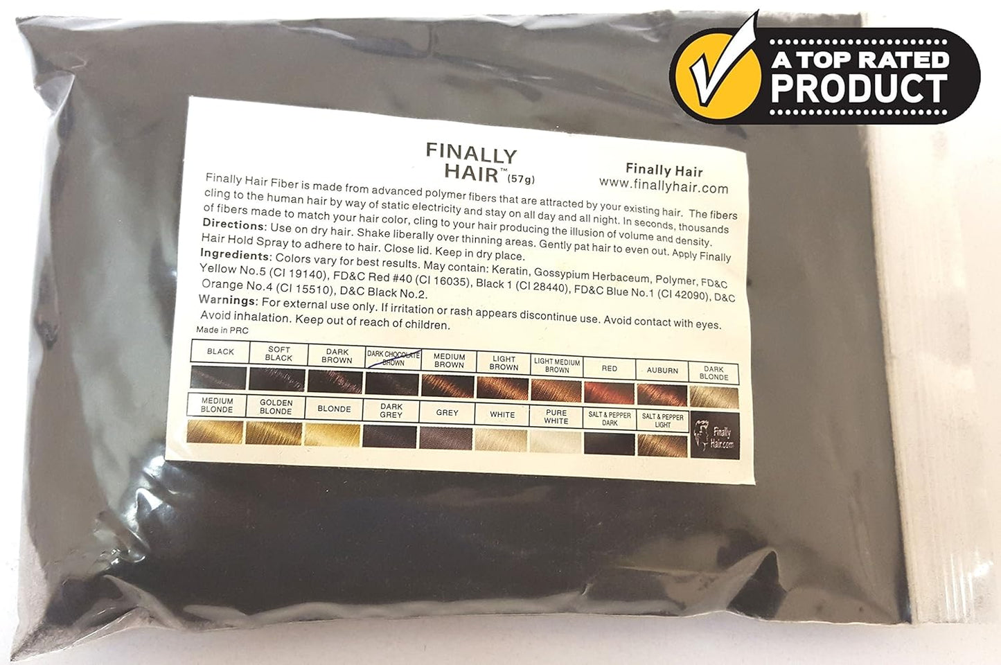 Hair Building Fibers. Dark Chocolate Brown 50 Gram REFILL. Refill Your Existing Fiber Bottle. Hair Filler Fiber. Cover Grey Roots Concealer by Finally Hair.