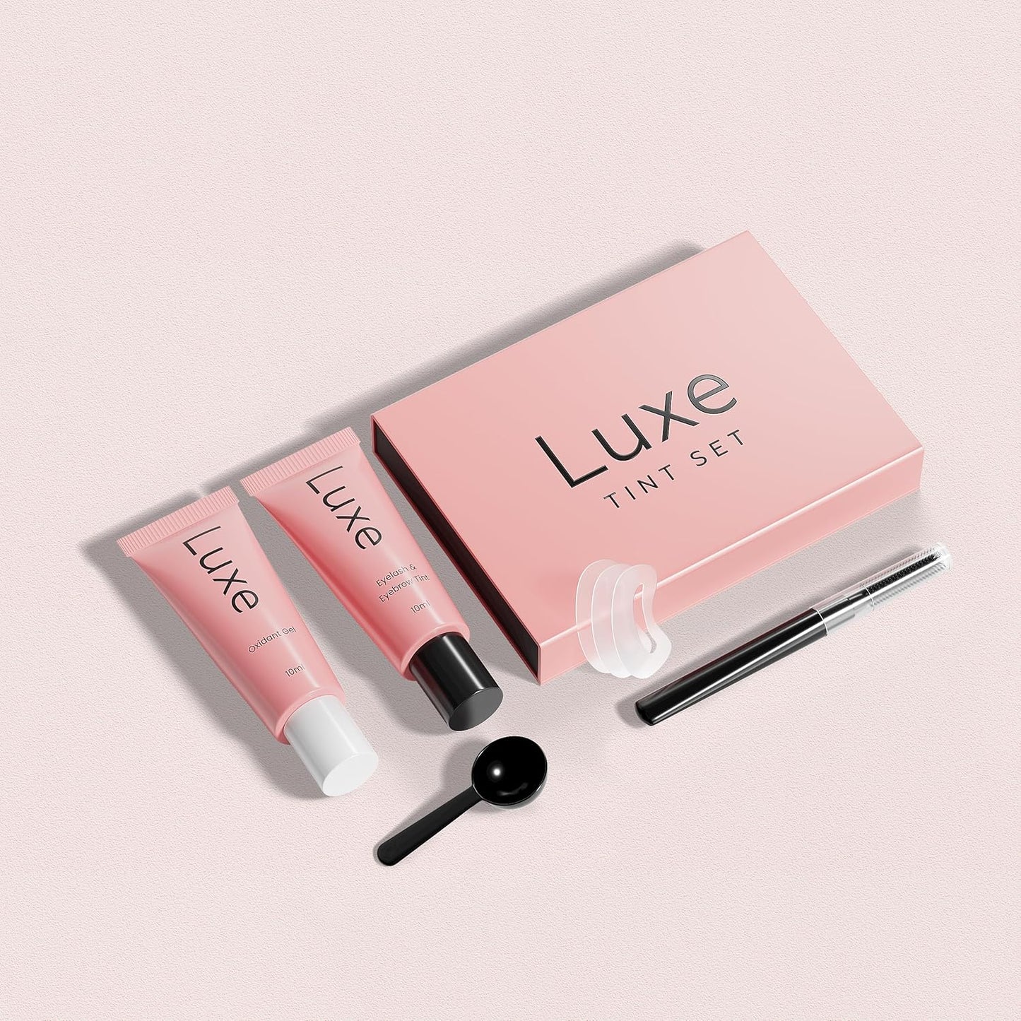 Luxe Cosmetics- Black Color Set for Lashes and Brows - Long Lasting Temporary Color (Up to 4 Weeks) - Vegan & Cruelty-Free - for Salon & Home Use