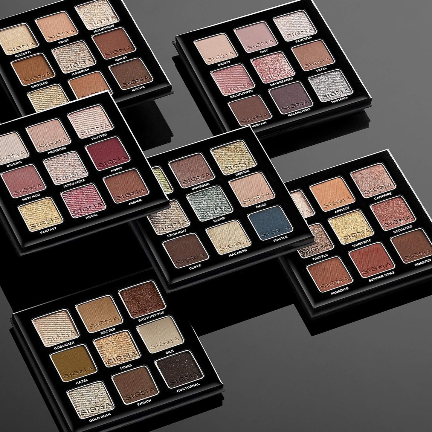 Sigma Beauty On-The-Go Eyeshadow Palette Set Includes 6 Eyeshadow Palettes