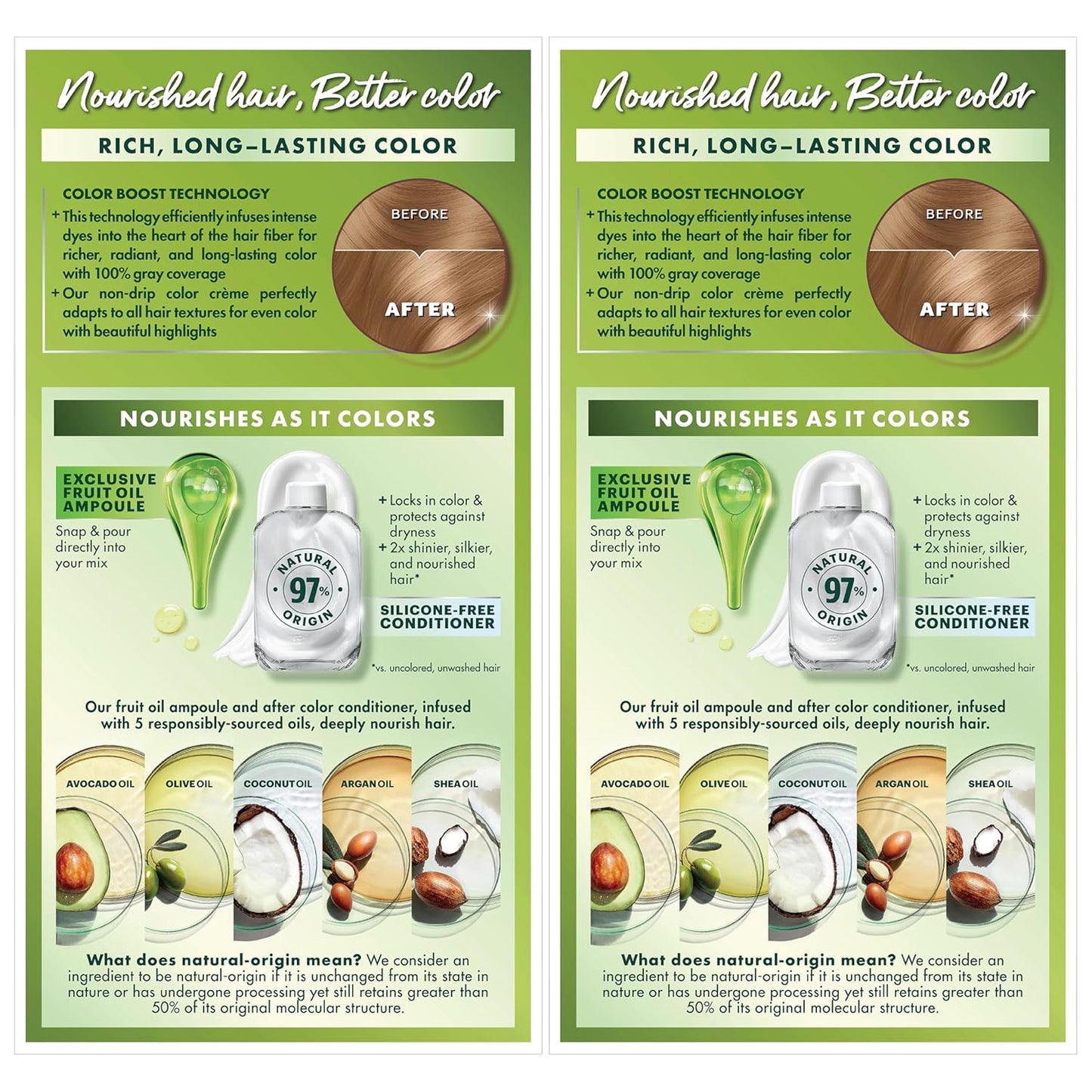 Garnier Hair Color Nutrisse Nourishing Creme, 80 Medium Natural Blonde (Butternut) Permanent Hair Dye, 2 Count (Packaging May Vary)